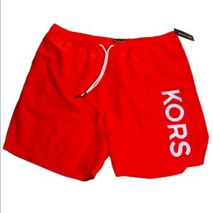 Michael Kors Men’s Red Swim Trunks Size XL NEW NWT